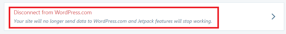 Jetpack-ワードプレス連携解除