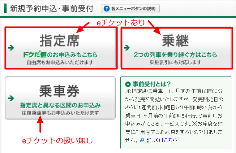 新幹線eチケット購入方法